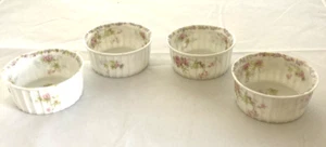 Rosenthal RC Bavaria um 1891 -1906 Porzellan Floral Rose 4 Auflaufförmchen Set - Bild 1 von 5