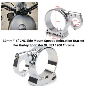 39mm/16" Side Mount Speedo Relocation Bracket For Harley Sportster XL 883 1200 - Foto 1 di 12