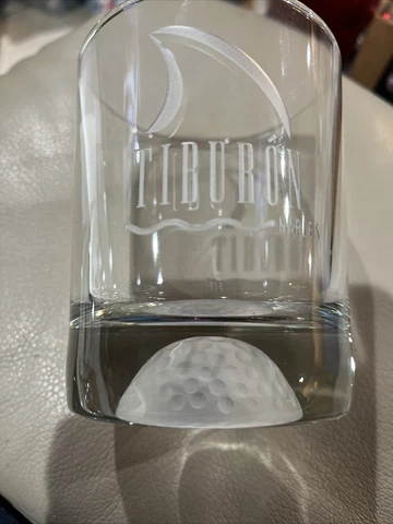 Tiburon Golf Glass - Naples, Florida- Great Glass , Golf Ball Look At Bottom Cover