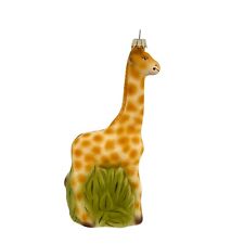 Giraffe Africa Grass Hand Painted Glass Christmas Ornament Germany