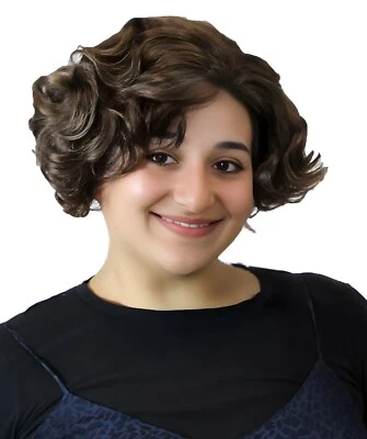 Women Brown Curly Wave Short Wig for Cosplay Mary Poppins Returns Party HW-2769 - Image 1 of 4