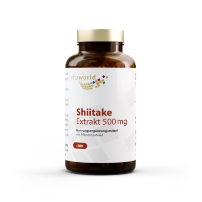 Vita World Shii-Take Extrakt 500mg 100 Vegi Kapseln Lentinula edodes Shitake