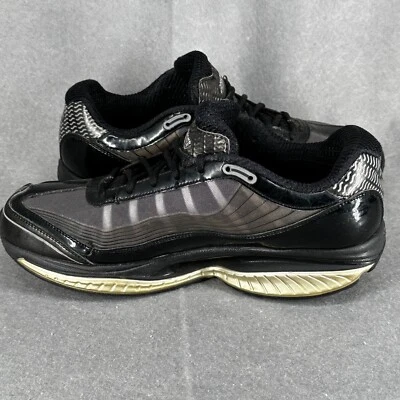 ZAPATOS SKECHERS RESISTENCIA MOLDEADORES MUJER 9.5 NEGRO DORADO CUÑA CINÉTICA CAMINAR Foto 1 de 4