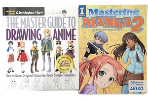 2 Book Anime Lot : Master Guide to Drawing Anime and Mastering Manga 2 - Imagen 1 de 6