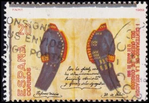 1º y 2º Centenario. º USADO 2998. 1989. 20 pts multicolor. Variedad DENTADO DES - Imagen 1 de 1
