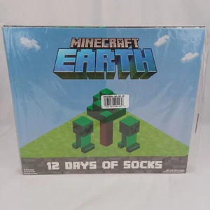 Minecraft Earth 12 Days of Socks Boys Socks 2020 Mojang Size 10-4 Factory Sealed - Picture 1 of 4