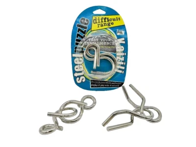 1 pc Steel Puzzle Kaizili 2-inch Assortment Brain Teasers Different Levels US - Image 1 of 3
