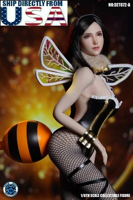 SUPERDUCK 1/6 Tifa BEE Fantasía Mujer Cabeza Ropa Set072A Para Figura 12" Foto 1 de 4