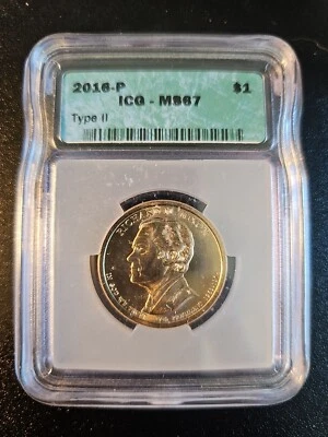 Dólar presidencial Richard M Nixon 2016-P ICG MS-67 tipo 2/B Foto 1 de 2