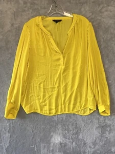 Women's Banana Republic Gold Blouse Top Size L - Picture 1 of 6