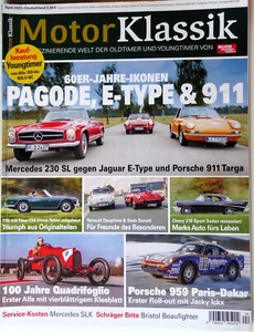 MOTOR KLASSIK 4-23+PORSCHE 911 TARGA & 959+MERCEES 230 SL+JAGUAR E+DAUPHINE+SAAB - Bild 1 von 1