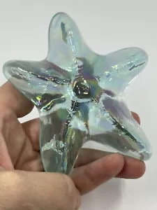 Vaselina da spiaggia Iridescent Aqua Starfish vetro da spiaggia 4 - Foto 1 di 7