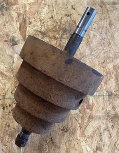 Large Antique Vintage Flat Belt Step Cone Pulley Hit & Miss Engine Line Shaft - Picture 1 of 1