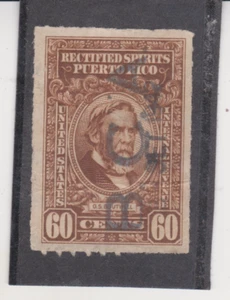 Puerto Rico Scott # RE46 60¢ Rectified Spirits (1942) Used BCA CXL - Picture 1 of 1