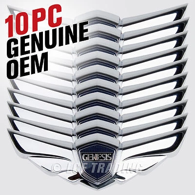 2008-2014 Hyundai Genesis Sedan Large Hood Wing Emblem LARGE SIZE / 10 Piece OEM - Image 1 of 3