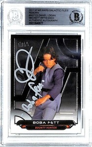 2017 Star Wars DANIEL LOGAN "Boba Fett" Signed Card #AOTC5 BAS Witness Slabbed