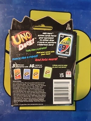 UNO Dare! Card Game 2013 Mattel NEW Same Game Wild Choices - New - Image 1 of 2
