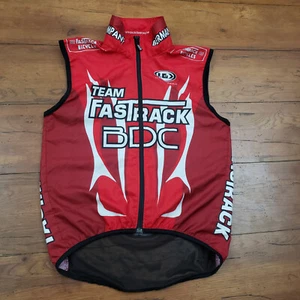 VTG Louis Garneau Size P/S Cycling Vest SleevelessSmall Team Fastrack BDC Red - Picture 1 of 6