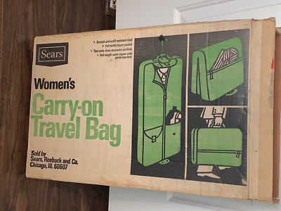 Sears Samsonite Women’s Carry-On Travel Bag Garment Suit W/key & Hangers Vintage - Image 1 of 4