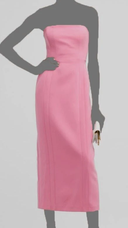 A.L.C. Elizabeth Strapless Midi Dress in Grapefruit Size US 8