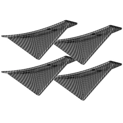 Car Rear Bumper Splitter Shark Fin Diffuser Spoiler Lip Wing Trim Cover 4Pcs - Image 1 of 4