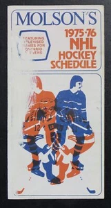 1975-76 Molson's NHL Hockey Schedule - Picture 1 of 5