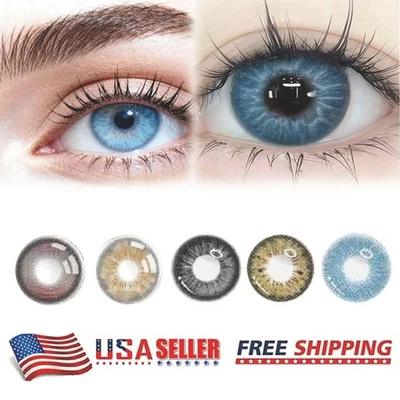 5 Color 2-Piece Contact Lenses/ Contact Lens Travel Kit Cute Contact Case Holder - Image 1 of 4