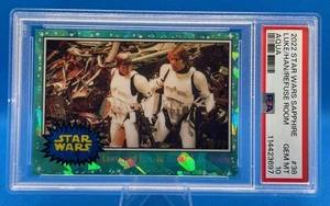 2022 Topps Sapphire Star Wars Luke Han Refuse #38 Aqua #'d 90 /99 PSA 10 POP 6!! - Picture 1 of 1