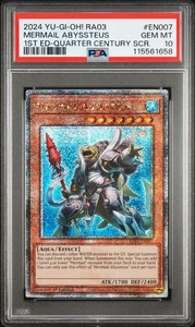 2024 Yu-Gi-Oh Mermail Abyssteus RA03-DE007 Quarter Century SR PSA 10 (25. August) - Bild 1 von 2