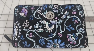 Vera Bradley Turn Lock Zip Around Wallet - Picture 1 of 8