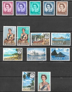ST. LUCIA 1964. Sc #182-195; SG #197-210. Queen Elizabeth II Definitives. MH/MNH - Picture 1 of 2