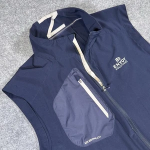 Zero Restriction Vest Mens Large Navy Softshell Golf Windproof Zip Pockets - Picture 1 of 8