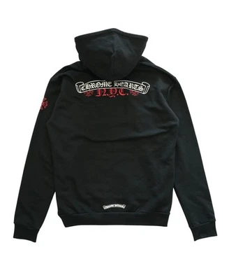 Sudadera con capucha con cremallera con logotipo de desplazamiento exclusivo de Chrome Hearts RARA de Nueva York talla grande Foto 1 de 2