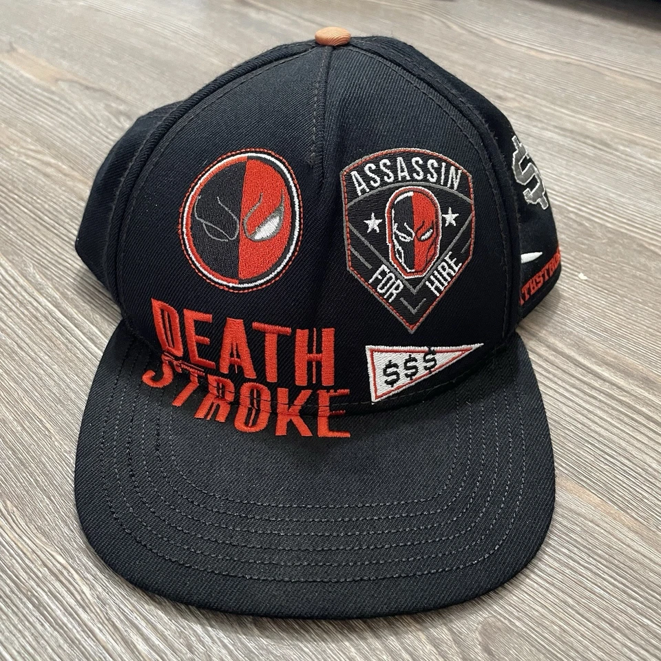 DC Comics DEATHSTROKE Adulto Gorra Sombrero Bordado Parcheado Snapback Ajustable Foto 1 de 4