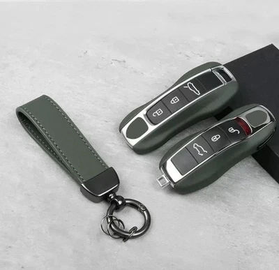 Leather Key Fob Case Cover Replace Shell for Porsche Cayenne Panamera 911 718 - Image 1 of 4
