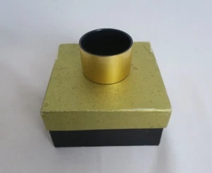 Napkin Rings MCM OMC 6 Otagiri Gold Lacquer Made In Japan New in Box Vintage - Picture 1 of 5