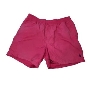 Polo Ralph Lauren Herren Gr. XL Rosa Badeshorts Gummibund Nylon Logo Schwimmen - Bild 1 von 9