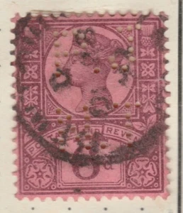 PERFIN GROSSBRITANNIEN Königin Victoria 1887 6d gebrauchte Briefmarke A29P12F31852 - Bild 1 von 1