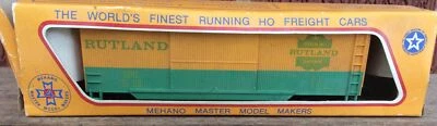vintage Mehano HO 40’ BOXCAR Rutland 100 RTR NA CAIXA - Imagem 1 de 4