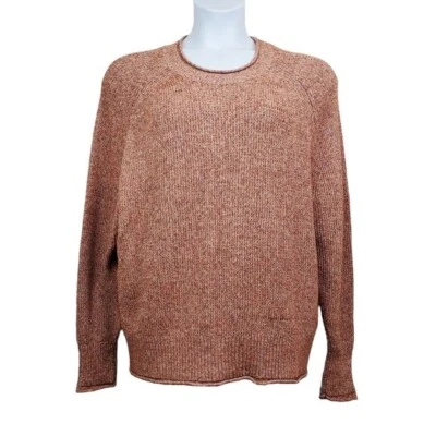 Suéter Pulôver Loft Feminino Manga Longa Ferrugem Laranja Vermelho Marl Malha Tamanho G Novo com etiquetas - Imagem 1 de 4