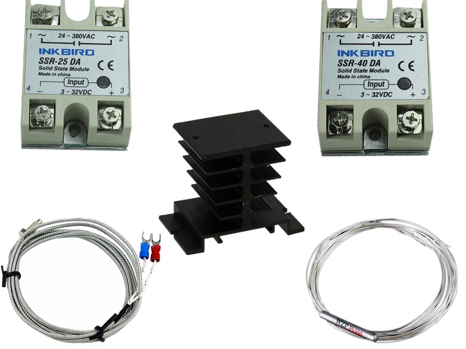 INKBIRD Temperature Controller k sensor pt100 40 / 25 SSR Solid State Relay Heat Sink