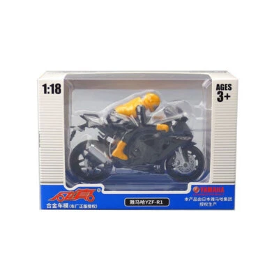 1/18 Scale Yamaha YZF-R1 Motorcycle Model Diecast Motorbike Model Toy Black - Image 1 of 4