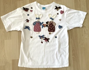 Vtg Women's Medium T-shirt Easter Novelty Party Festive Gift (Read) Ribbons - Picture 1 of 9