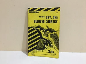 Paton's Cry, the Beloved Country by Cliffs Notes Staff (1970, Paperback) - Picture 1 of 3