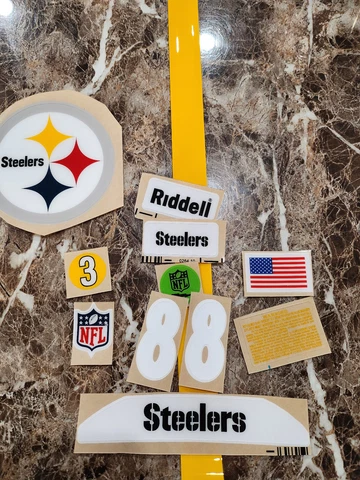 3M Pittsburgh Steelers football helmet 20 mil vinyl decals speed Cover