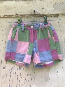 Toddler Bella Bliss Preppy Patchwork Shorts Adjustable Waist Sz 4 - Picture 1 of 4