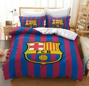 FC Barcelona Quilt Duvet Cover Set Pillowcase Super King Bed Linen Bedspread
