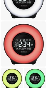 C83117 La Crosse Technology Mood Light & Nature Sound Digital Alarm Clock - Picture 1 of 3