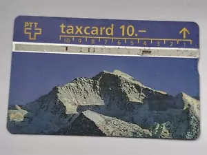 Vintage Retro Card taxcard 10.- Switzerland Swiss PTT Mountain peak  - Picture 1 of 3