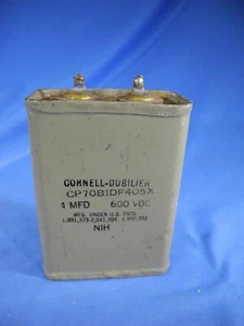 Cornell Dubilier Capacitor 4uF 600V OIL Hermetically Sealed Radial CP70BIDF405X - Picture 1 of 4